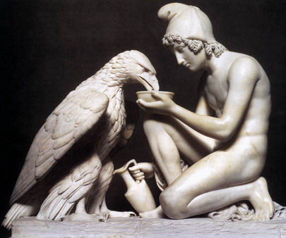 Ganymède et Zeus sous la forme d'un aigle